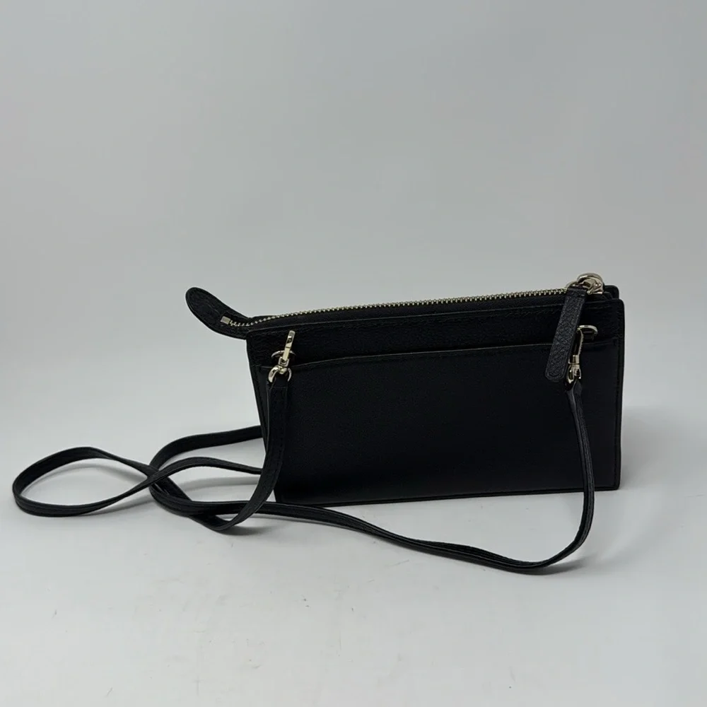 KATE SPADE Black Larchmont Avenue Wallet with Removable Crossbody Strap - Picture 3 of 8